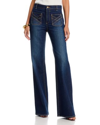 Heidi High Rise Wide Leg Jeans in Dark Rinse