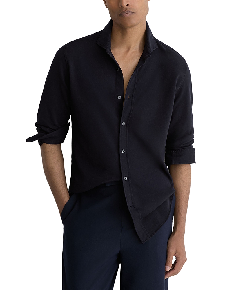 Reiss Dasilva Garment Dyed Pique Shirt