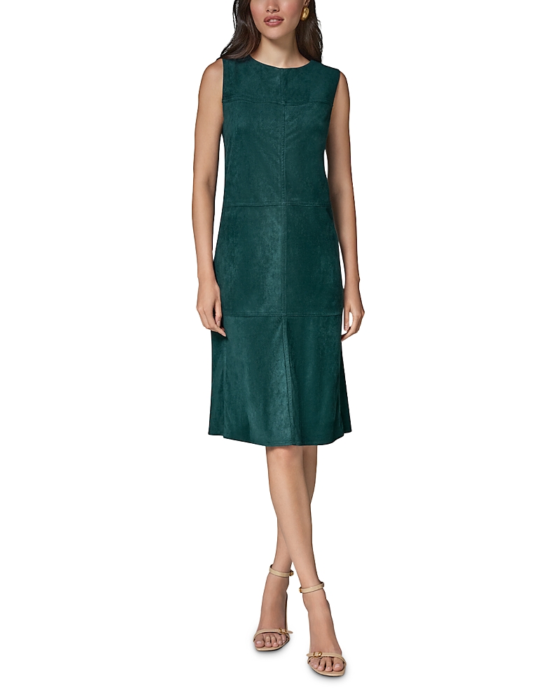 Donna Karan New York Sleeveless Faux Suede Sheath Dress