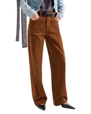 7 For All Mankind Stovepipe Straight Corduroy Pants