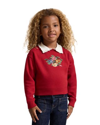 Girls' Collared Fleece Sweatshirt - Little Kid, Big Kid