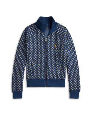 Girls' Floral Quilted Double-Knit Jacket - Big Kid