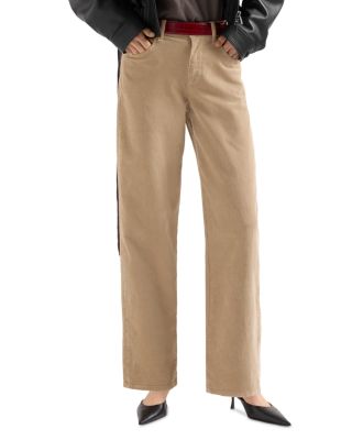 Stovepipe High Rise Straight Jeans in Corduroy Winter