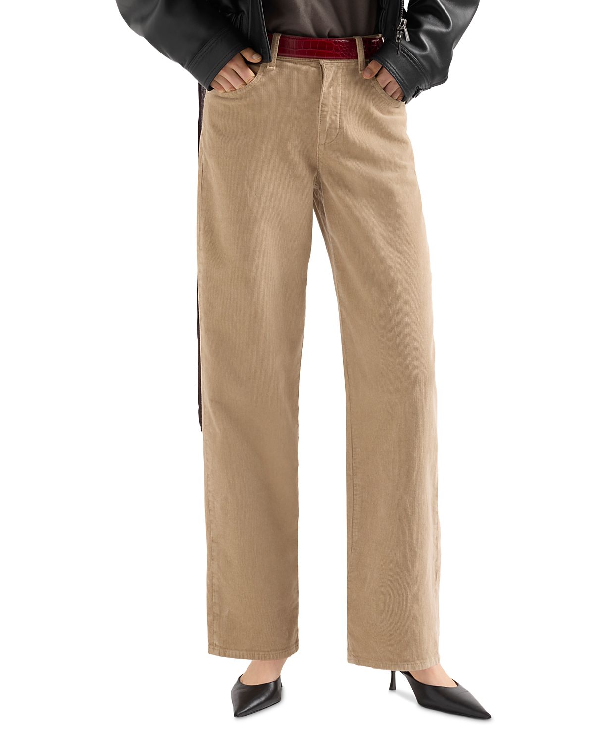 7 For All Mankind Stovepipe High Rise Straight Jeans