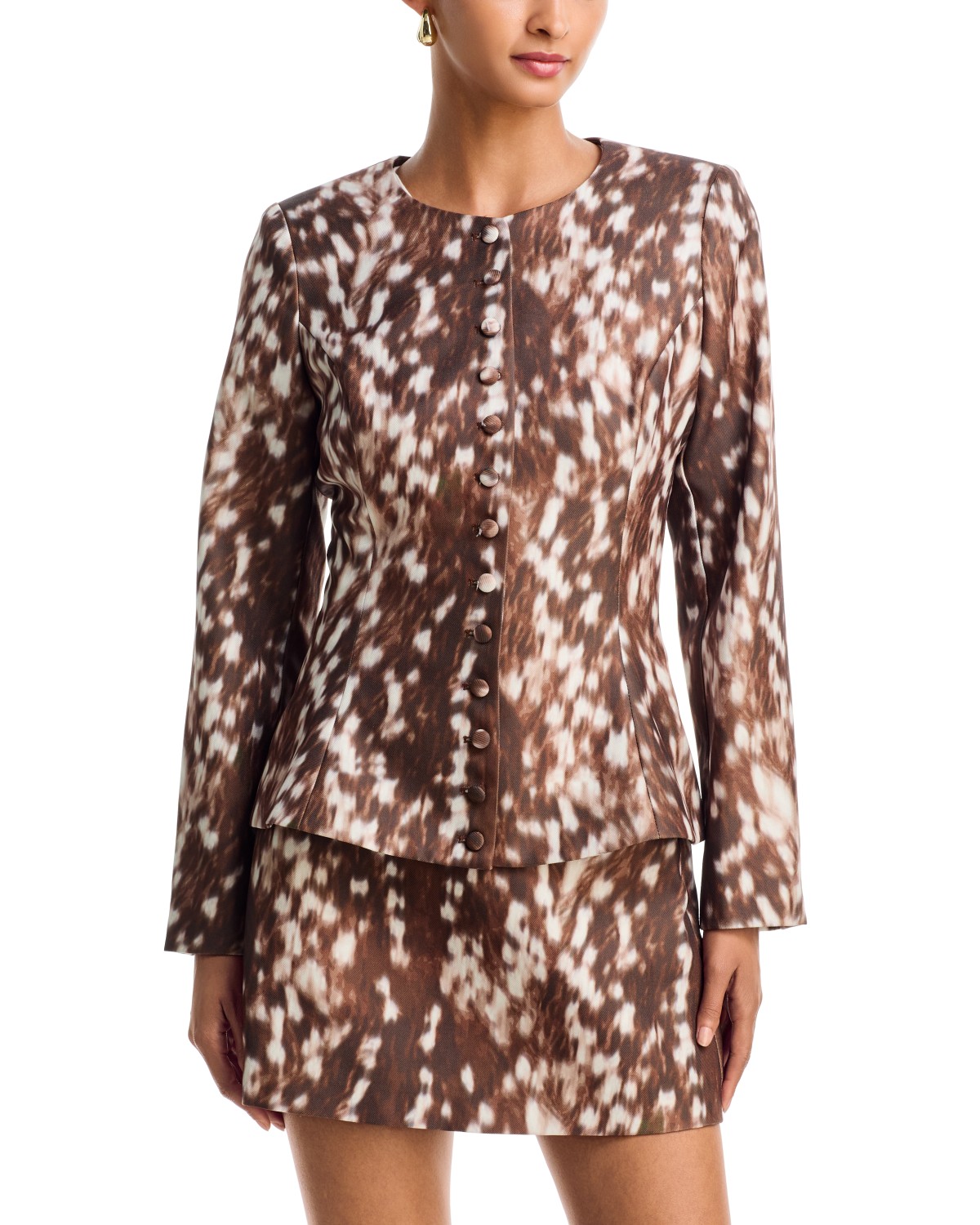 Crewneck Peplum Hem Jacket - Exclusive