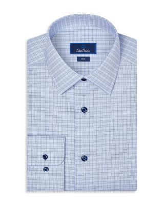 Slim Fit Stretch Twill Check Dress Shirt