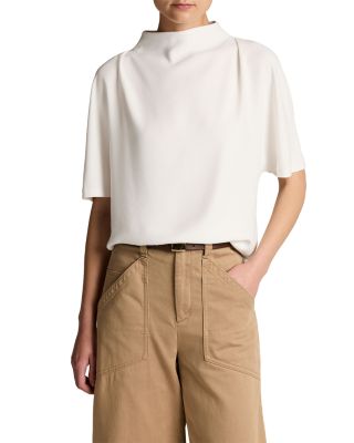 Draped Funnel Neck Top