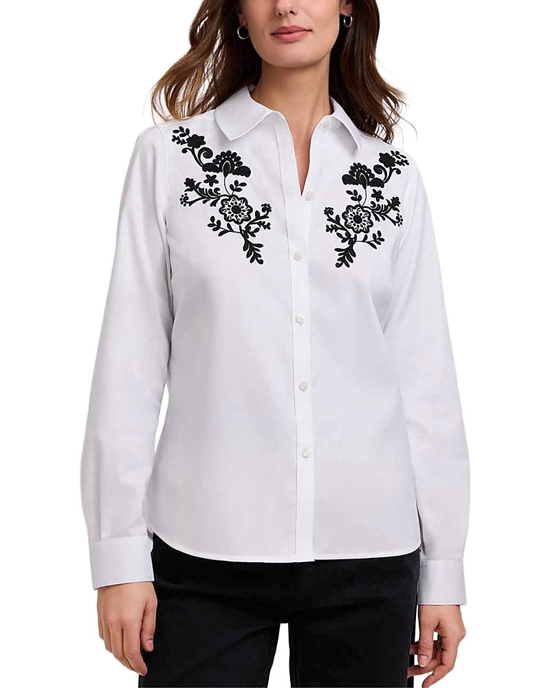 Foxcroft Hampton Embroidered Shirt