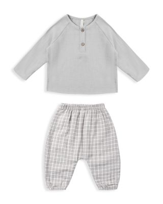 Unisex Peter Woven Cotton Cloud Top & Pants Set - Baby