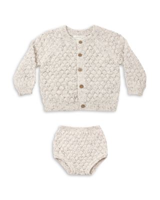Unisex Confetti Bubble Knit Cotton Cardigan & Bloomer Set - Baby