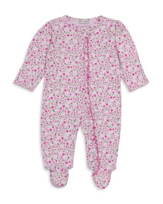 Girls' Floral Print Ruffled Zip Footie - Baby