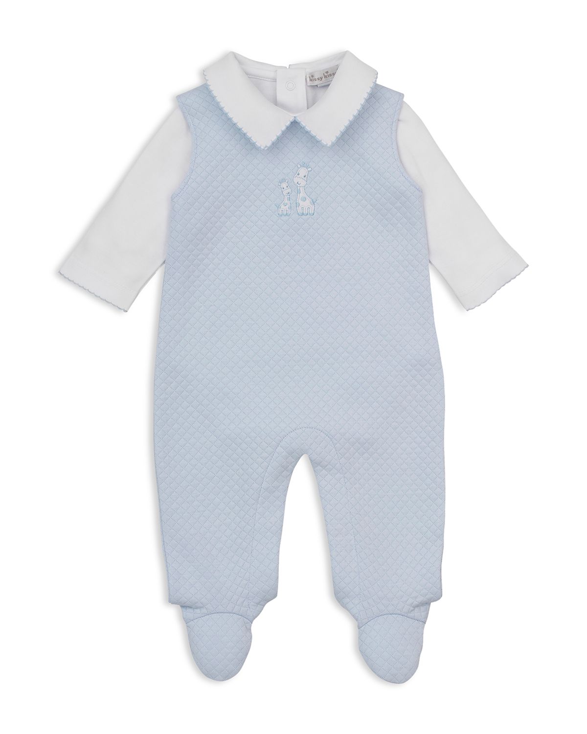 Kissy Kissy Boys' Bodysuit & Quilted Footed Overall Set - Baby