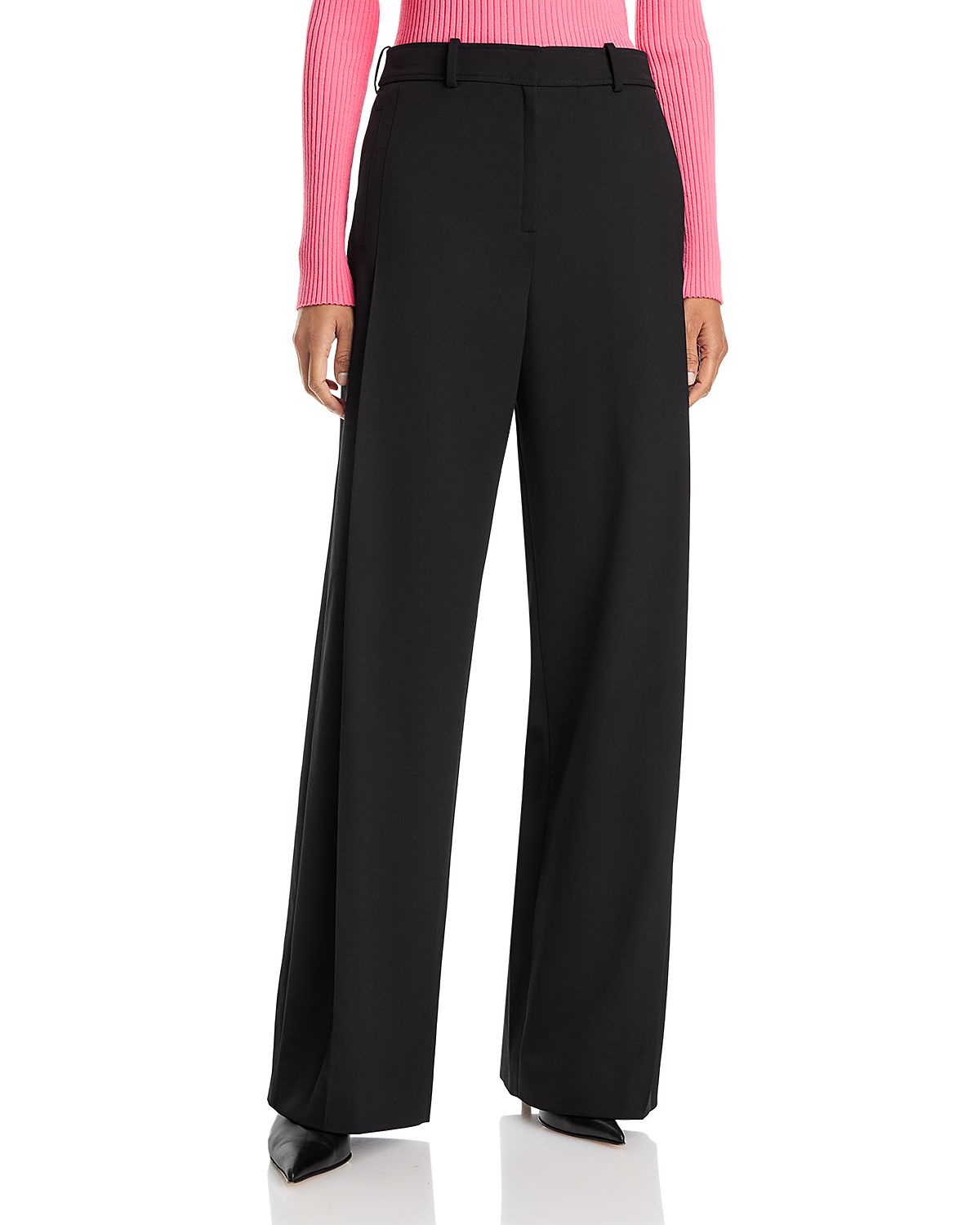 Courreges Pleat Front Wide Leg Pants