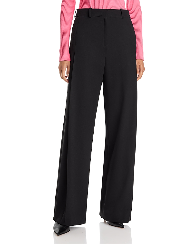 Courreges Pleat Front Wide Leg Pants