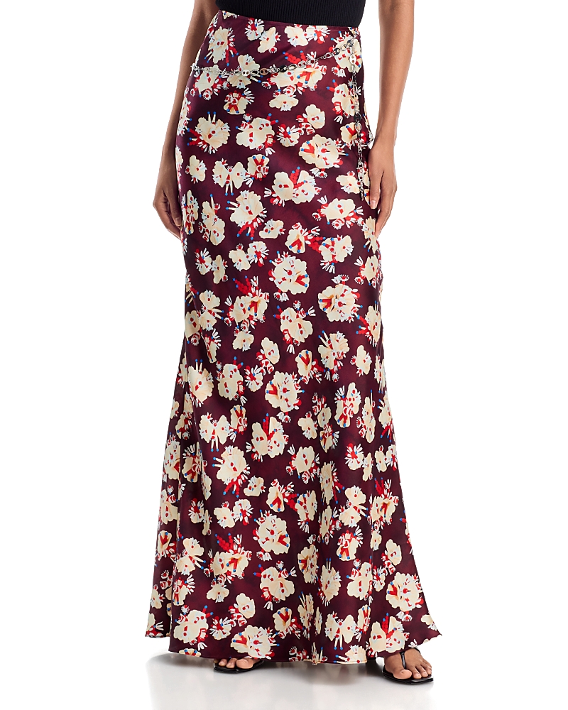 Rabanne Printed Silk Skirt