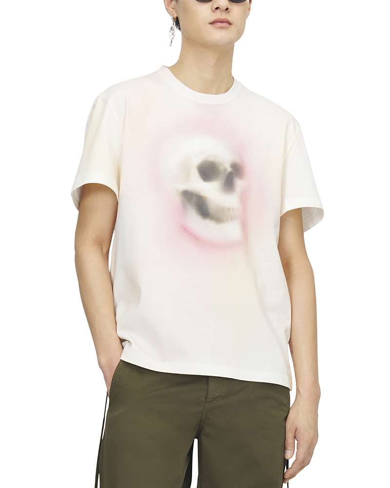 McQueen Skull Haze Graphic Cotton T-Shirt