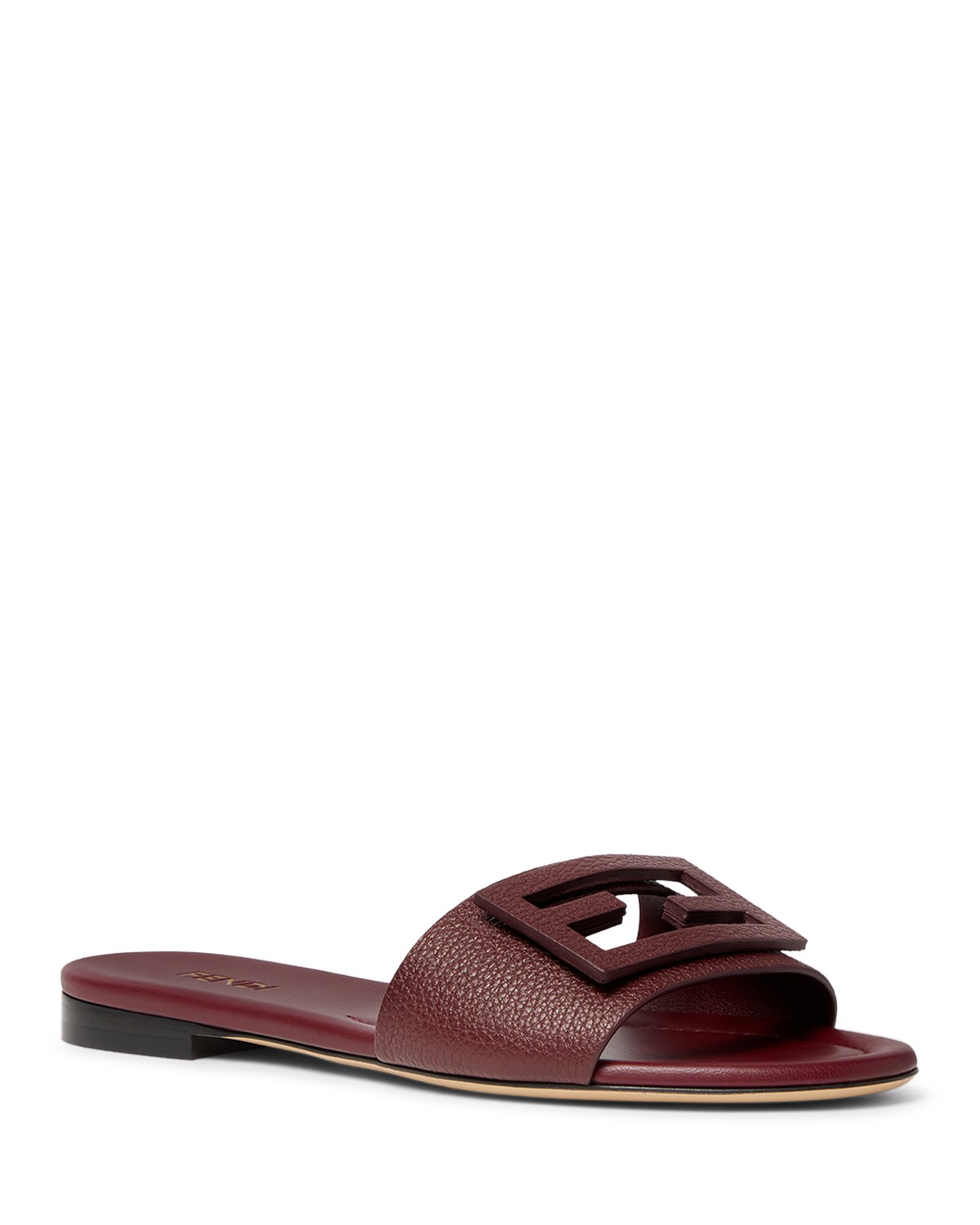 Fendi Leather Slide Sandals