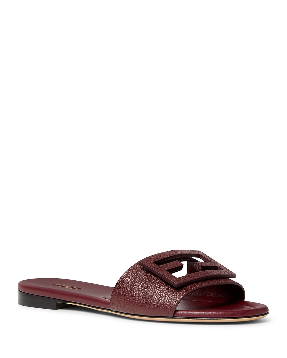 Fendi Women's Leather Slide Sandals