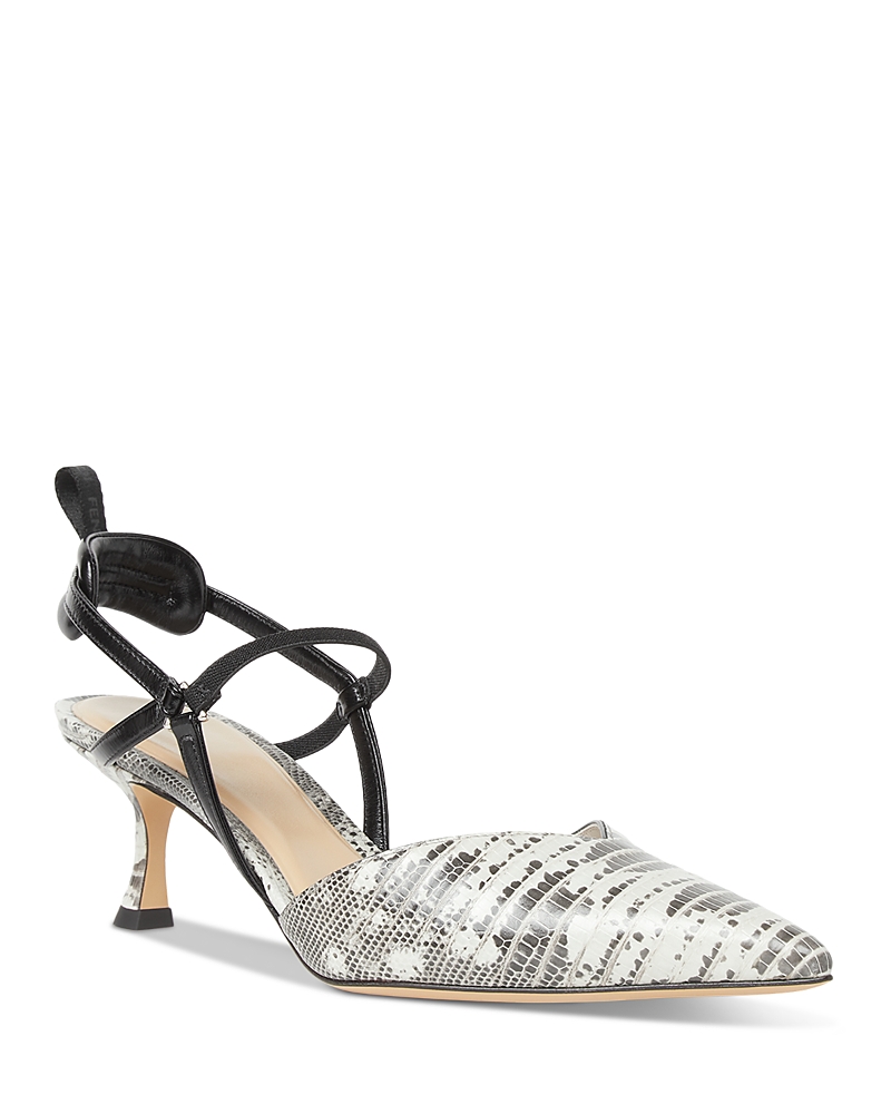 Fendi Women's Colibri Embossed Leather Slingbacks