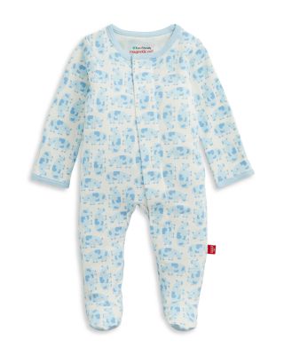 Boys Blue Cow Cotton Footie - Baby