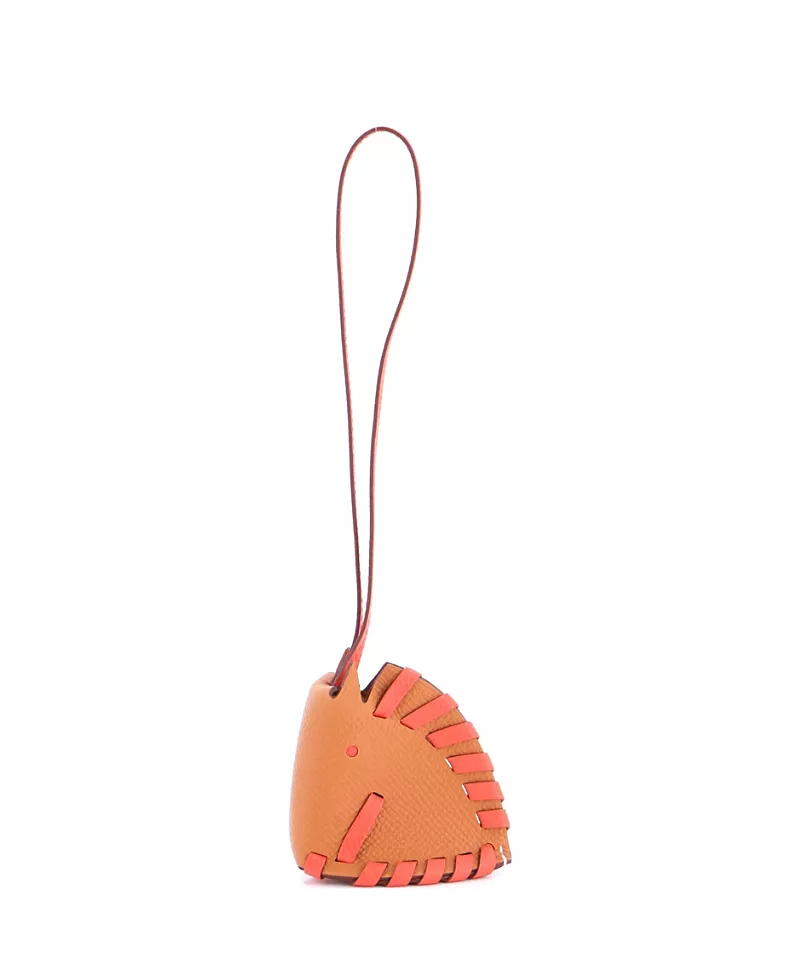 Pre-Owned HERMES Cheval Tresse Bag Charm Leather