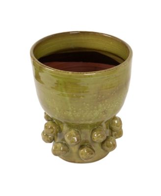  Round Terra-cotta Hobnail Footed Vase