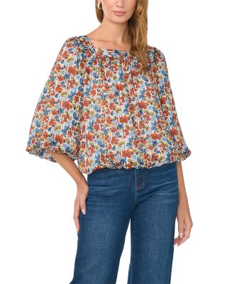 Vince Camuto Square Neck Bubble Blouse