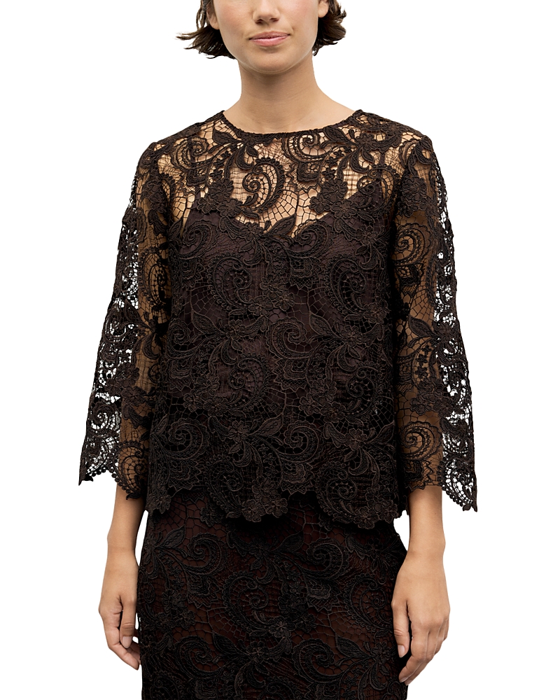 Gerard Darel Lisou Lace 3/4 Sleeve Blouse