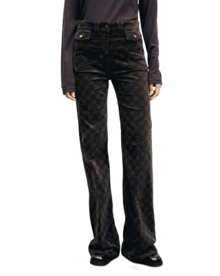 Anna High Rise Flare Jeans in Brown