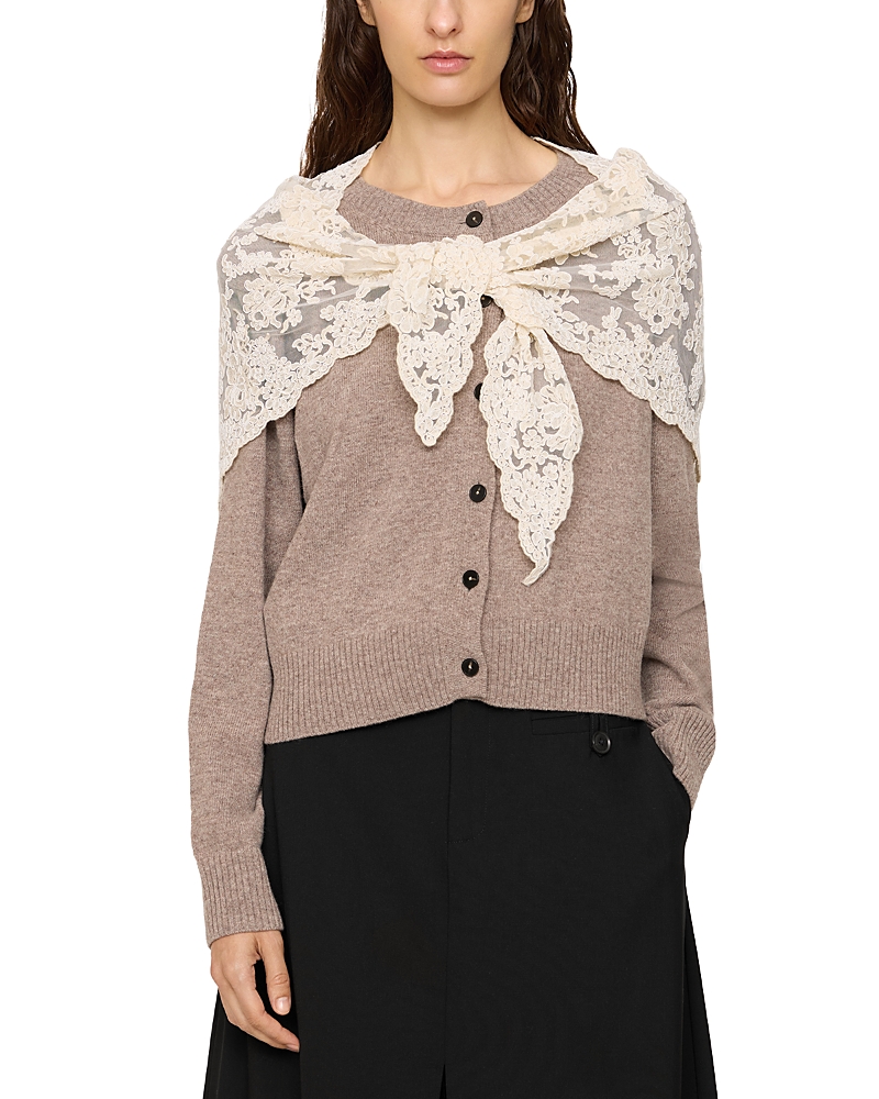 Sea Kirra Lace Shawl Trim Cardigan
