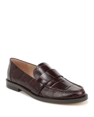 Women's Lola Croc Embossed Leather Loafers