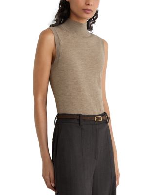 Mock Neck Sleeveless Sweater