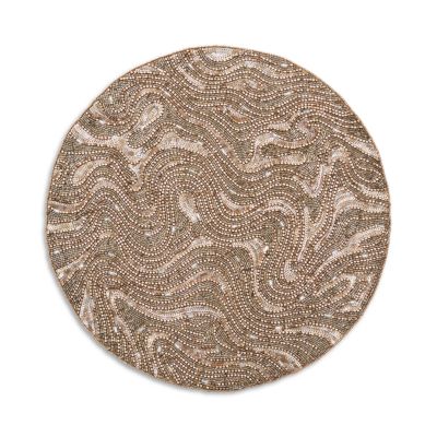 Luster Beaded Round Placemat