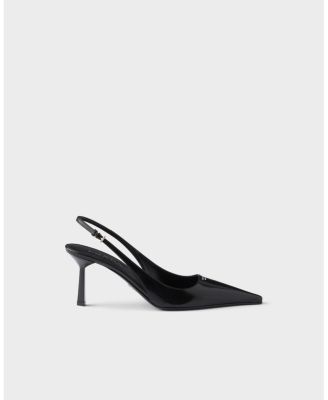  Women's Brushed Leather Slingback Pumps