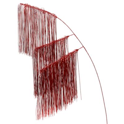 Red Tinsel Tree Pick