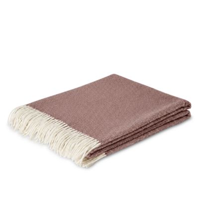 Pires Wool-Cashmere Fringed Throw Blanket
