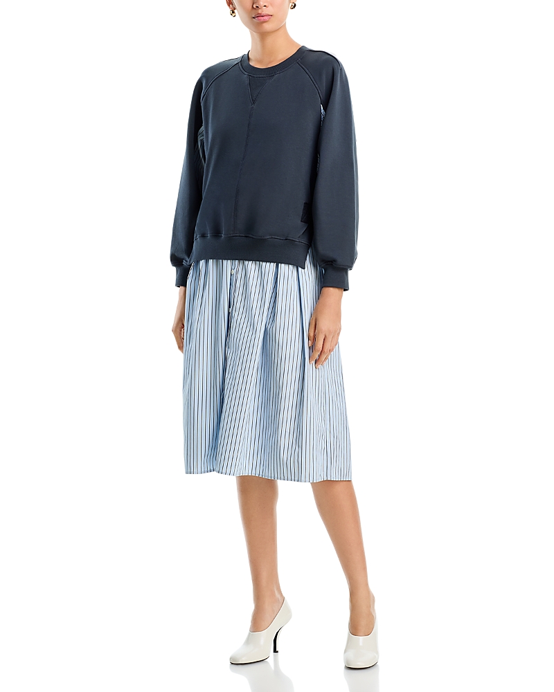 3.1 Phillip Lim Cotton Sweatshirt Combo Dress