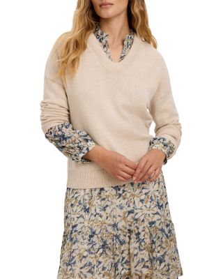 Rounded V Neck Sweater