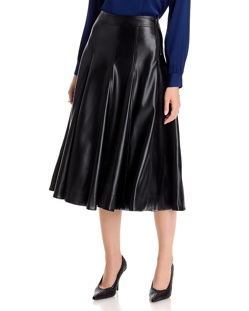 Elie Tahari The Mireille Faux Leather Skirt