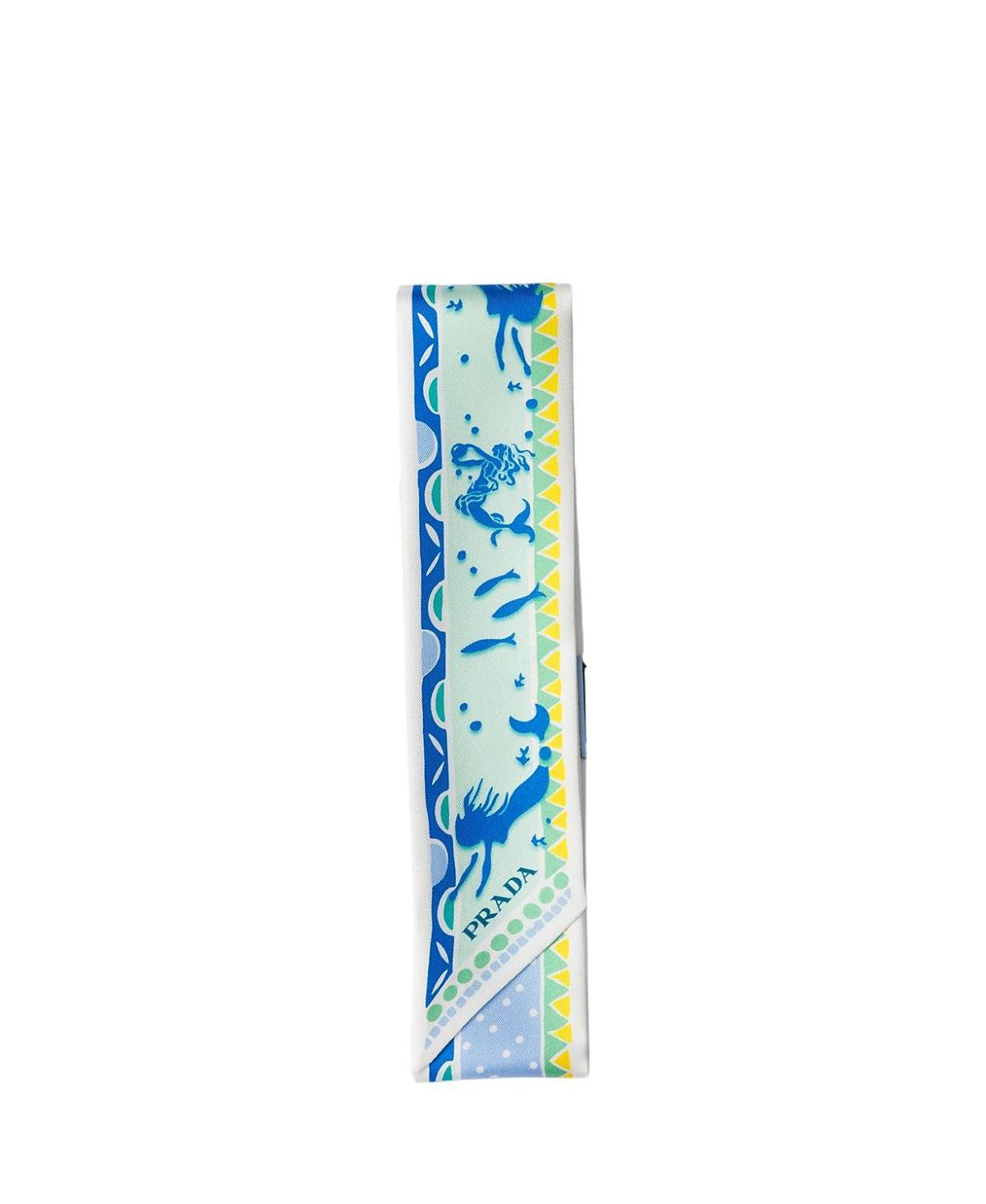 Prada Printed Silk Twill Skinny Scarf