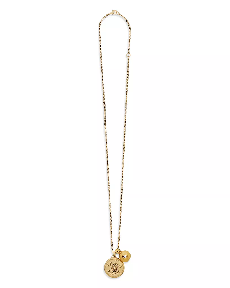 Saint Laurent Cassandre Medallion Necklace