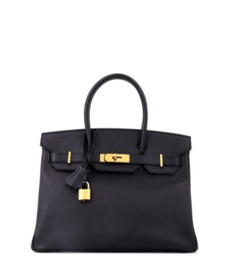 Birkin 30 Handbag Black Epsom with Gold Hardware