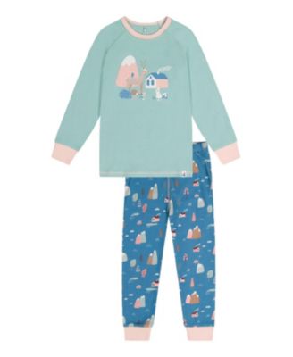  Girls' House Organic Cotton Top Pants Two Piece Pajama Set - Big Kid