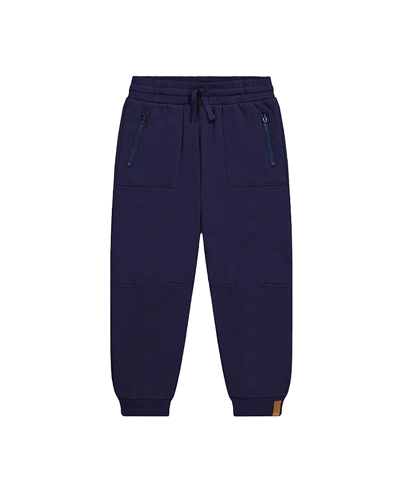 Deux par Deux Boys' Fleece Drawstring Waist Zippered Pocket Sweatpants - Little Kid