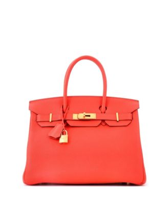 Birkin 30 Handbag Orange Togo with Gold Hardware