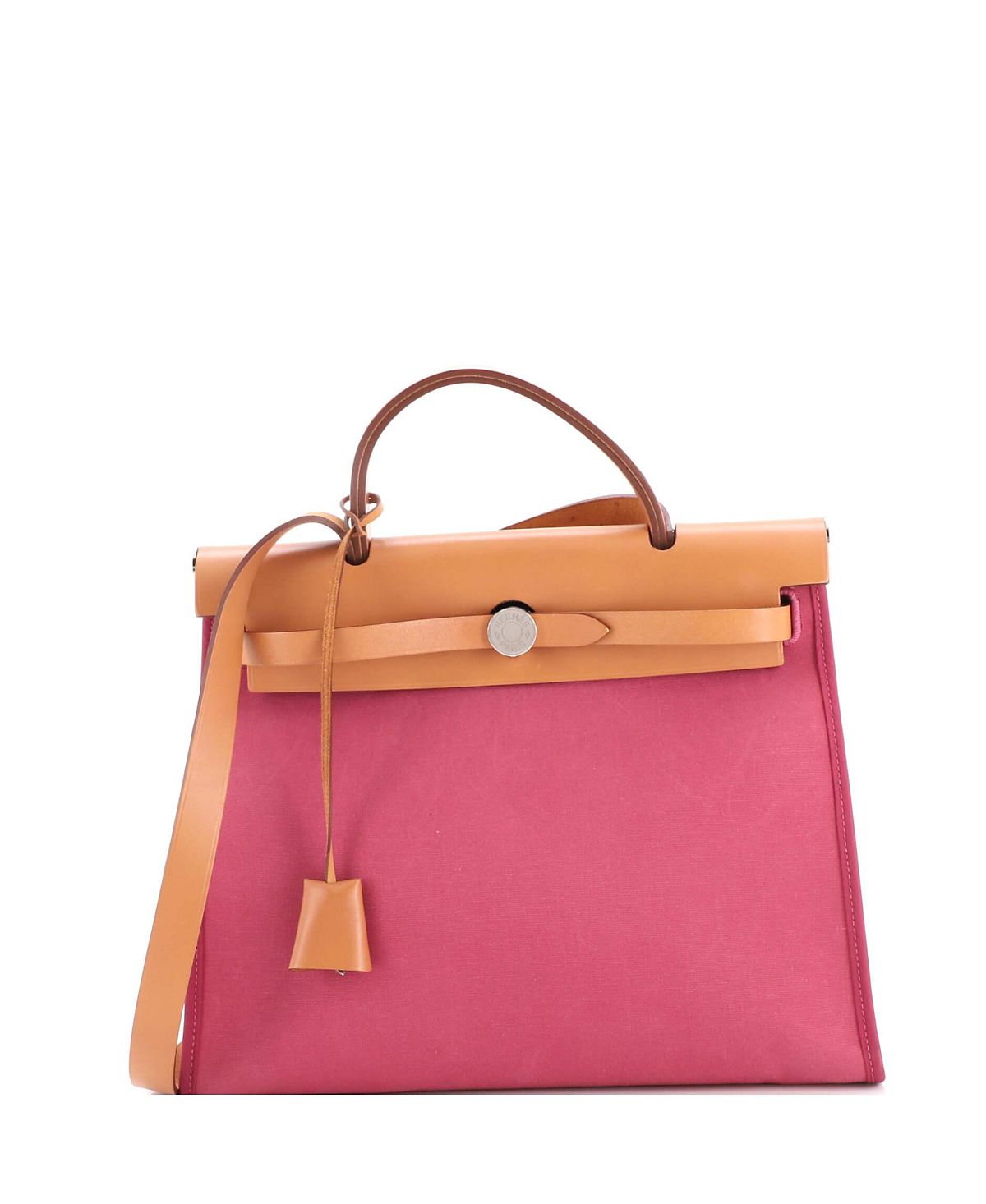Pre-Owned HERMES 31 Herbag Zip Leather and Toile