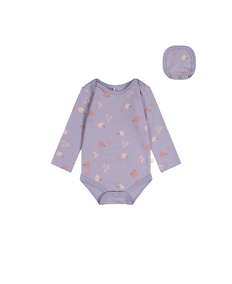 Deux par Deux Girls' Hedgehog Organic Cotton Long Sleeve Romper - Baby