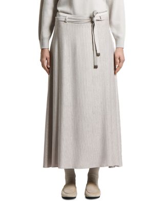 Flowy Corduroy Flared Skirt