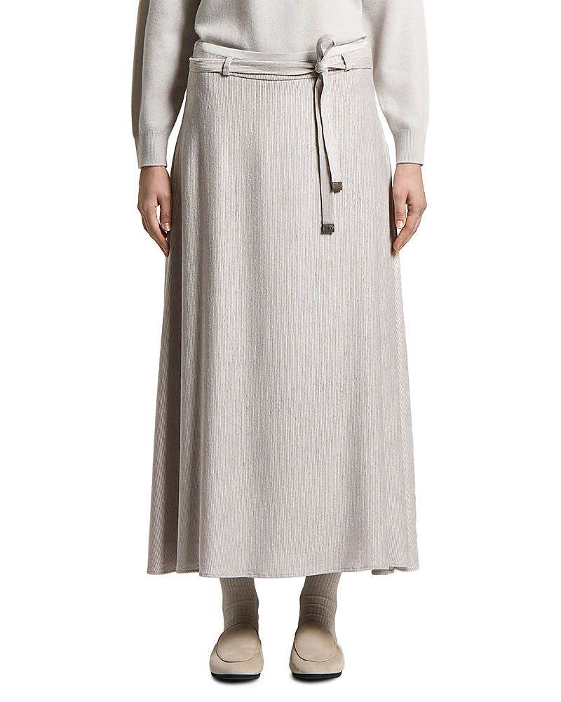 Peserico Flowy Corduroy Flared Skirt