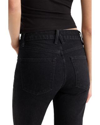 Vintage Mid Rise Straight Jeans in Black441 - thumbnail 6